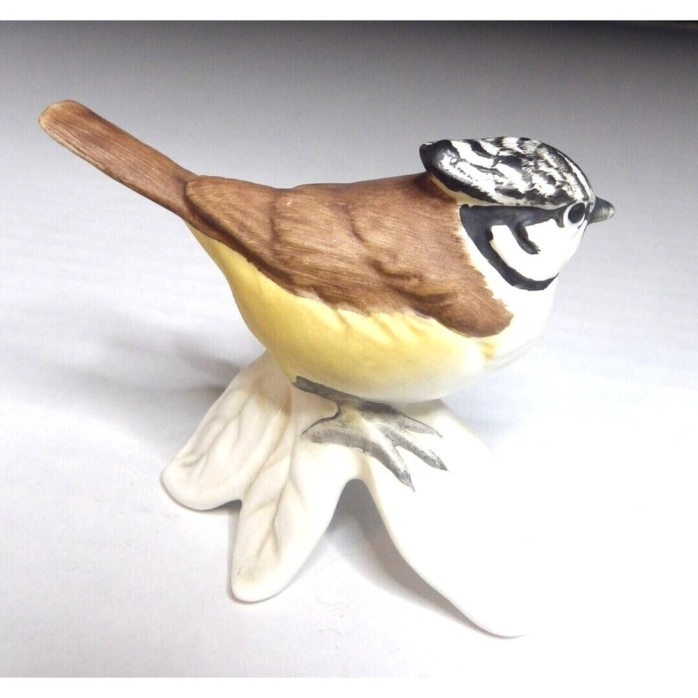 Goebel Crested Tit 38027 Porcelain Vintage Ceramic Bird Figurine Germany 2.5”